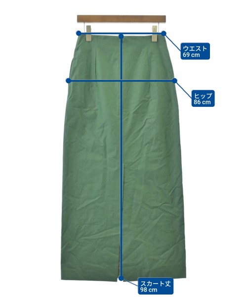 AURALEE（オーラリー）ロング・マキシ丈スカート 緑 サイズ:-(M位) レディース/2200631158424
