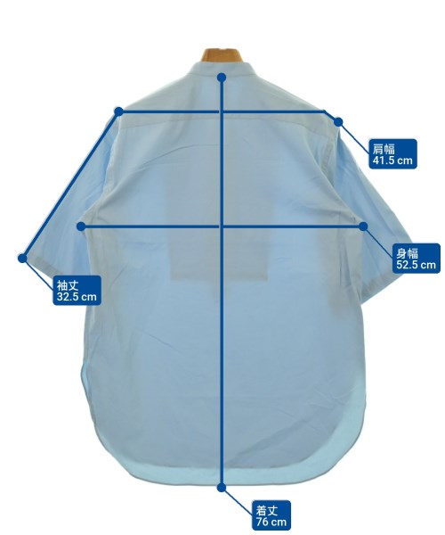 AURALEE（オーラリー）カジュアルシャツ 青 サイズ:1(M位) レディース/2200604595201