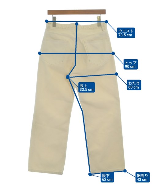 AURALEE（オーラリー）デニムパンツ 白 サイズ:30(XL位) レディース/2200612682252