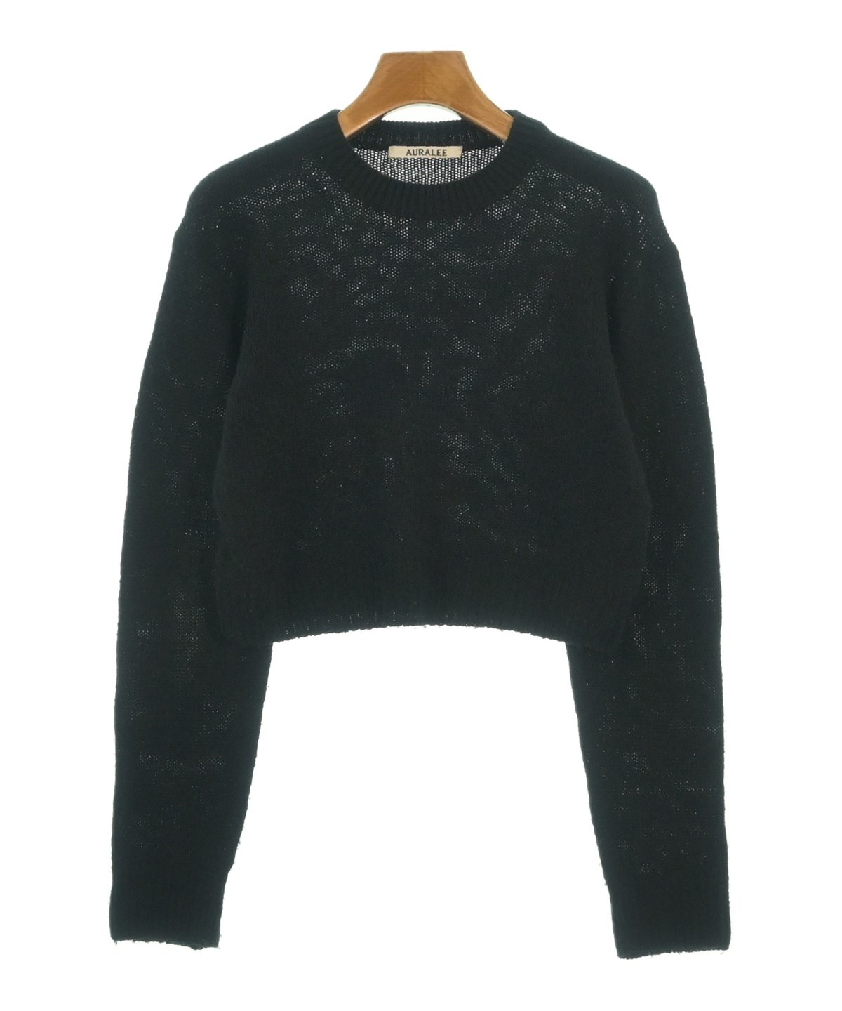 ゆか様AURALEE 100%ウール リブニット Vネック P/O サイズ1 黒 ゆか様AURALEE 100%ウール リブニット Vネック P/O サイズ1 黒