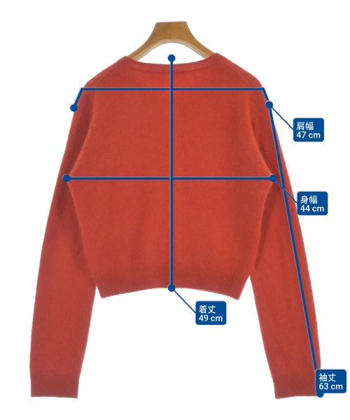 AURALEE（オーラリー）カーディガン オレンジ サイズ:2(L位) レディース/2200671519094