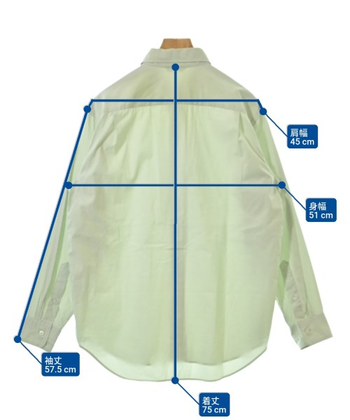 AURALEE（オーラリー）カジュアルシャツ 緑 サイズ:0(S位) レディース/2200677442044