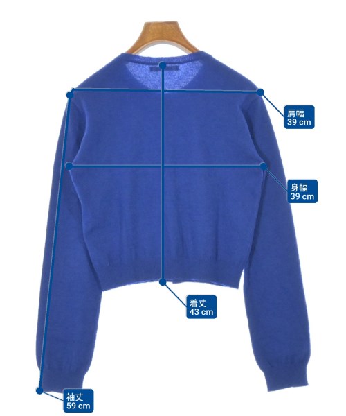 AURALEE（オーラリー）カーディガン 青 サイズ:0(S位) レディース/2200677442051