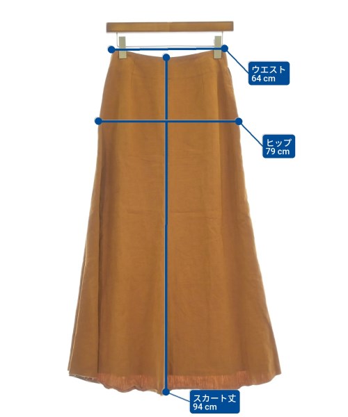 AURALEE（オーラリー）ロング・マキシ丈スカート 茶 サイズ:0(S位) レディース/2200674452084