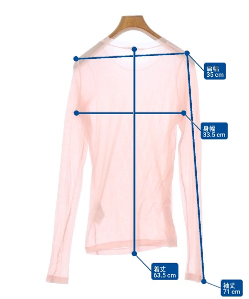 AURALEE（オーラリー）Tシャツ・カットソー ピンク サイズ:1(M位) レディース/2200674943049