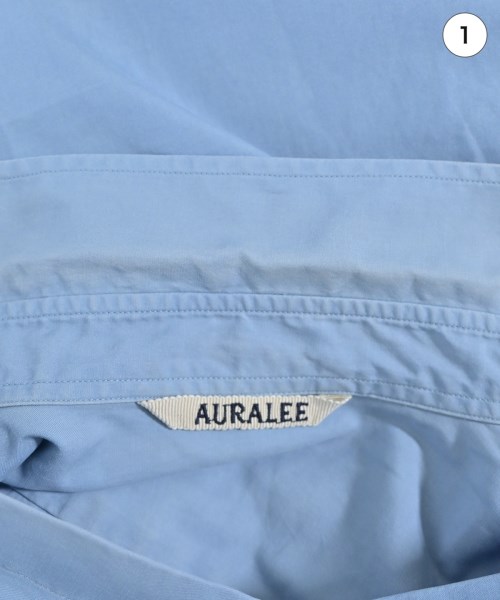 AURALEE（オーラリー）カジュアルシャツ 青 サイズ:0(S位) レディース/2200695627058