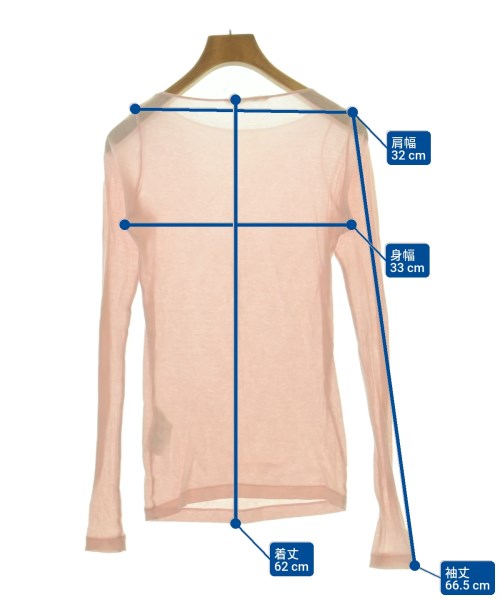 AURALEE（オーラリー）Tシャツ・カットソー ピンク サイズ:0(S位) レディース/2200695627072