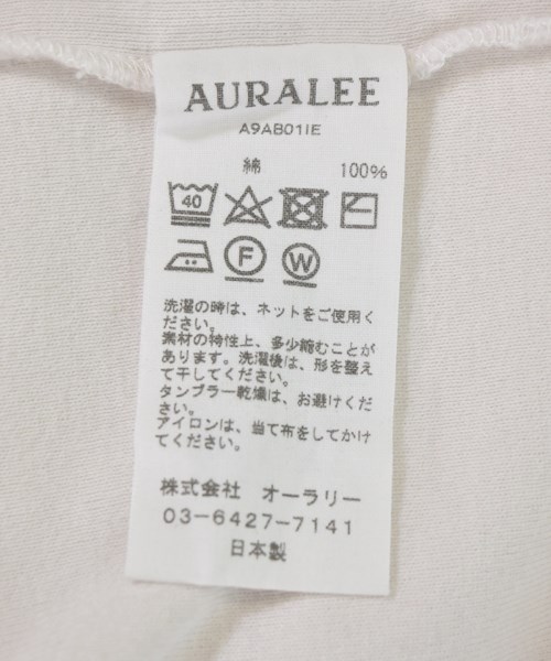AURALEE（オーラリー）Tシャツ・カットソー 白 サイズ:1(M位) レディース/2200694338085