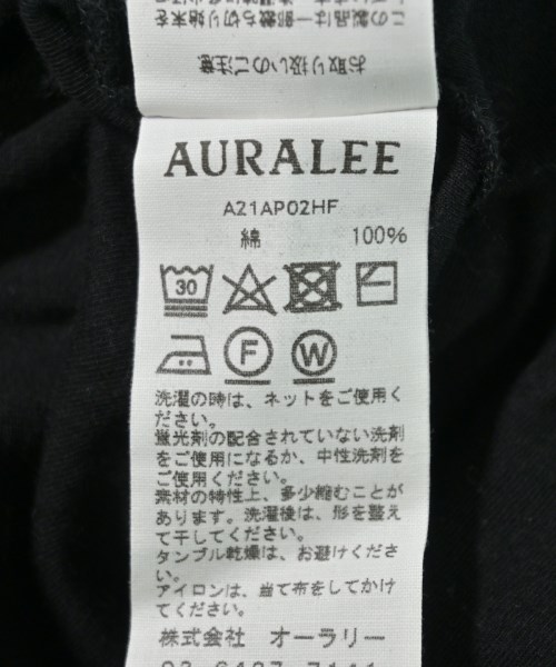 AURALEE（オーラリー）Tシャツ・カットソー 黒 サイズ:0(S位) レディース/2200700689071