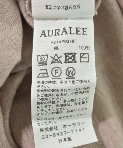AURALEE（オーラリー）Tシャツ・カットソー ピンク サイズ:0(S位) レディース/2200700689088