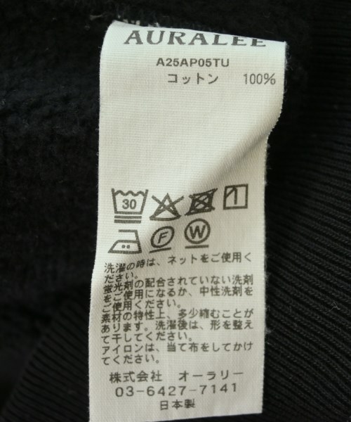 AURALEE（オーラリー）スウェット 黒 サイズ:0(S位) レディース/2200700697021