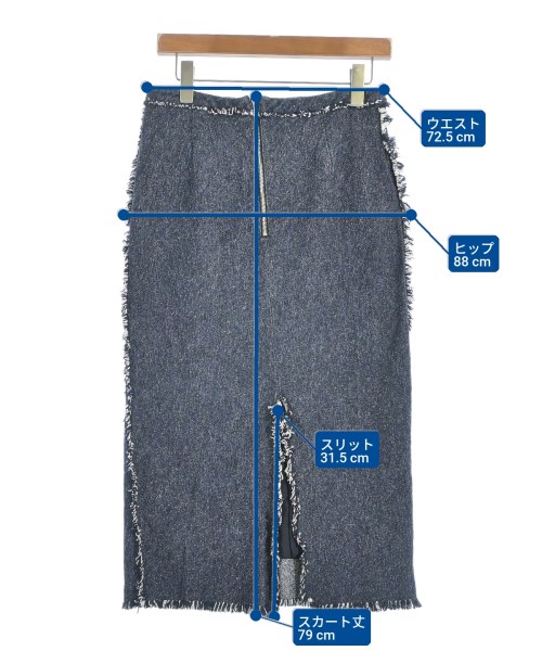 AURALEE（オーラリー）ロング・マキシ丈スカート 紺 サイズ:1(M位) レディース/2200649425020