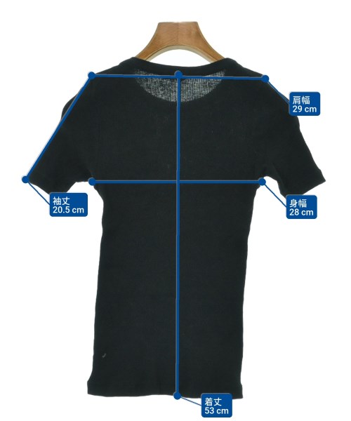 AURALEE（オーラリー）Tシャツ・カットソー 黒 サイズ:1(M位) レディース/2200653323275