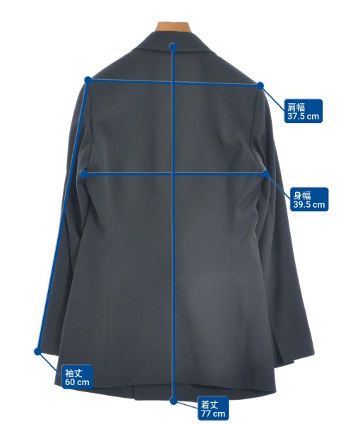 AURALEE（オーラリー）カジュアルジャケット 黒 サイズ:0(S位) レディース/2200655465010