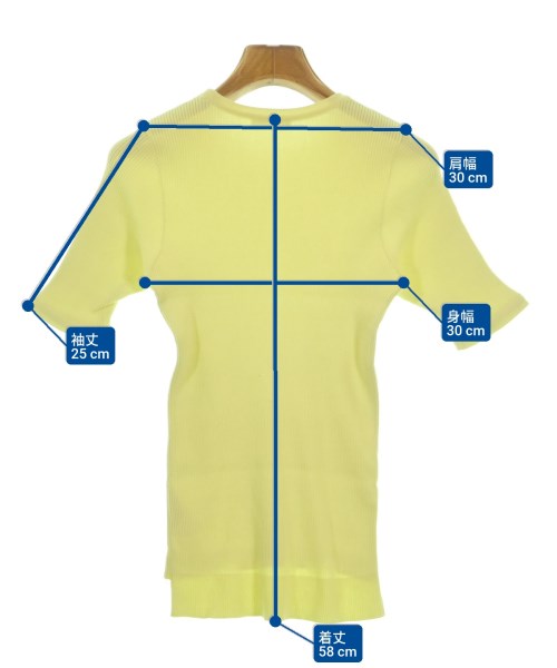 AURALEE（オーラリー）Tシャツ・カットソー 黄 サイズ:1(M位) レディース/2200656137152
