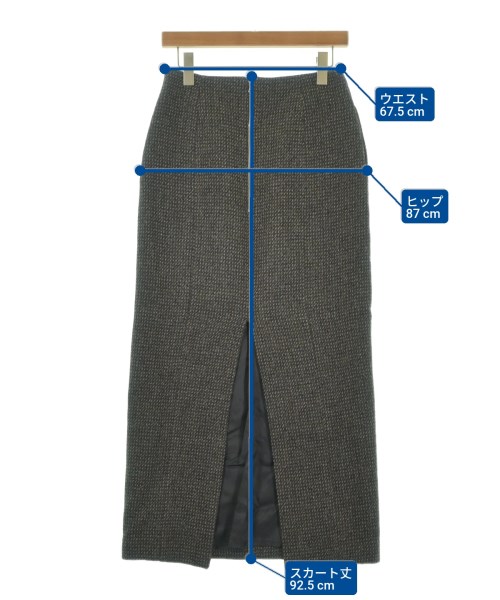 AURALEE（オーラリー）ロング・マキシ丈スカート 茶 サイズ:1(M位) レディース/2200661055151