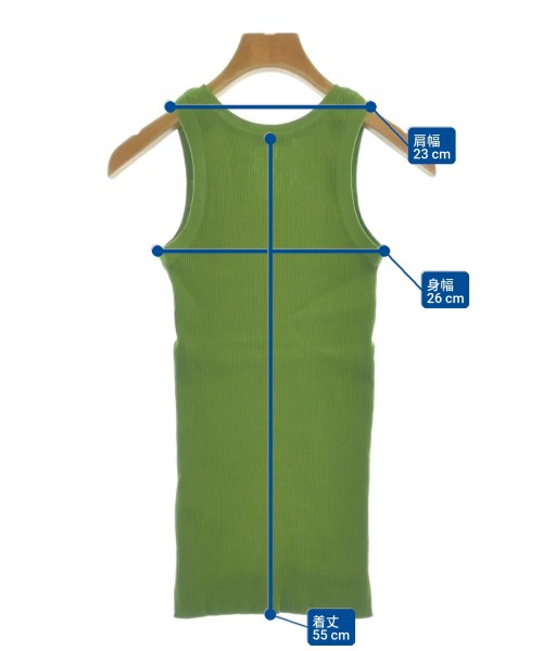 AURALEE（オーラリー）タンクトップ 緑 サイズ:1(M位) レディース/2200659356055