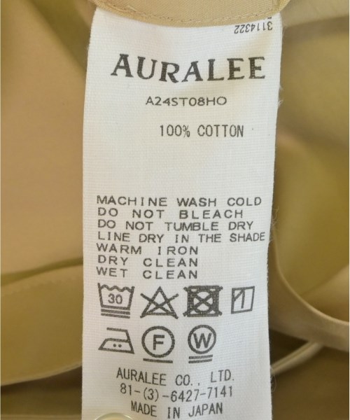 AURALEE（オーラリー）オールインワン/サロペット ベージュ サイズ:0(S位) レディース/2200714216102