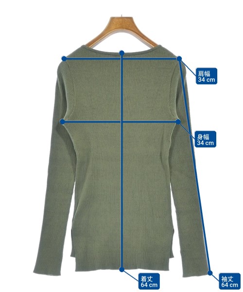 AURALEE（オーラリー）Tシャツ・カットソー カーキ サイズ:1(M位) レディース/2200714378121