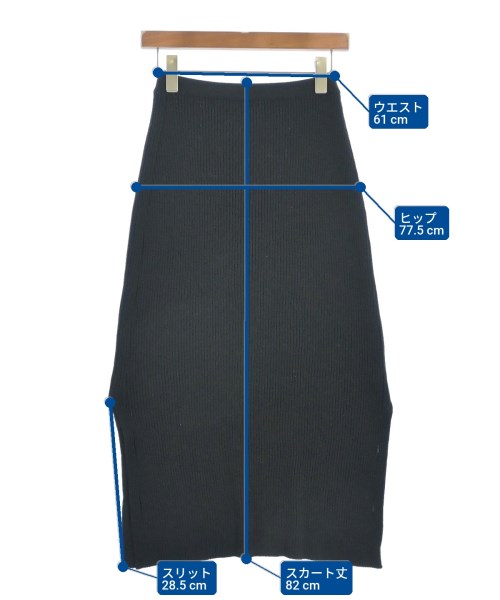 AURALEE（オーラリー）ロング・マキシ丈スカート 黒 サイズ:0(S位) レディース/2200641888069