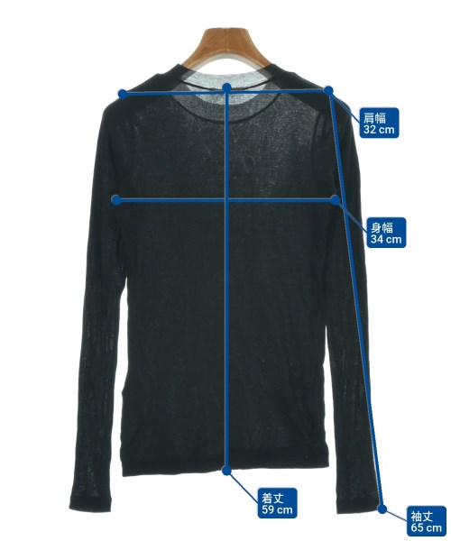 AURALEE（オーラリー）Tシャツ・カットソー 黒 サイズ:1(M位) レディース/2200634240119