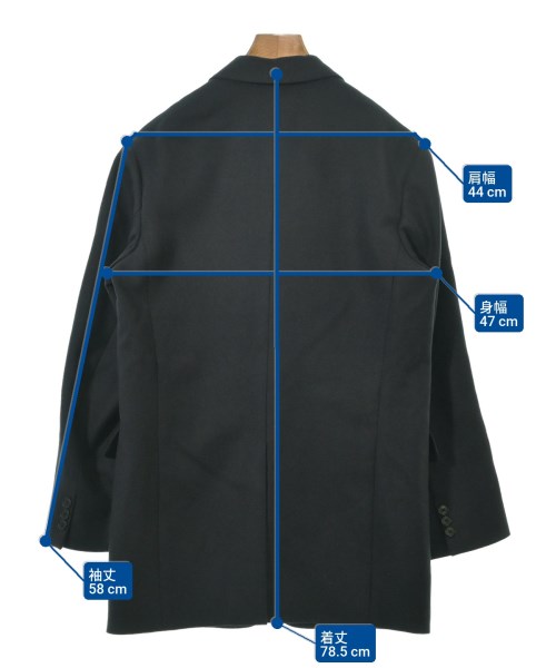 AURALEE（オーラリー）テーラードジャケット 黒 サイズ:0(S位) レディース/2200644203104