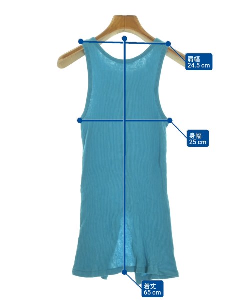 AURALEE（オーラリー）タンクトップ 青 サイズ:1(M位) レディース/2200642335012