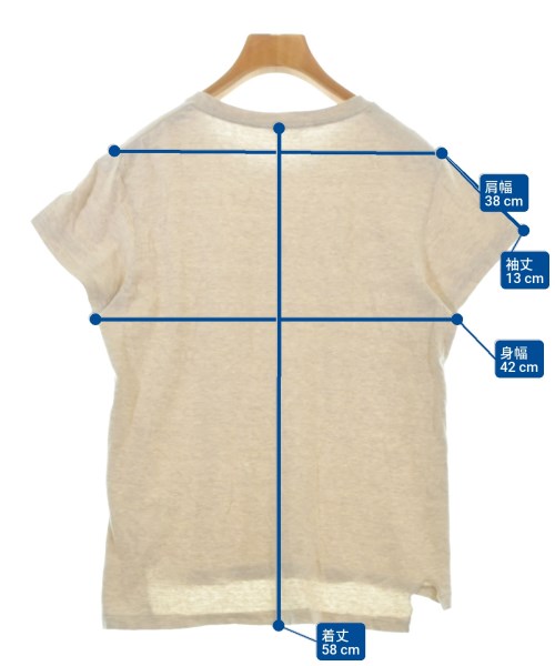 AURALEE（オーラリー）Tシャツ・カットソー ベージュ サイズ:0(S位) レディース/2200650943216