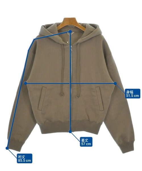 AURALEE（オーラリー）パーカー 茶 サイズ:0(S位) レディース/2200645200096