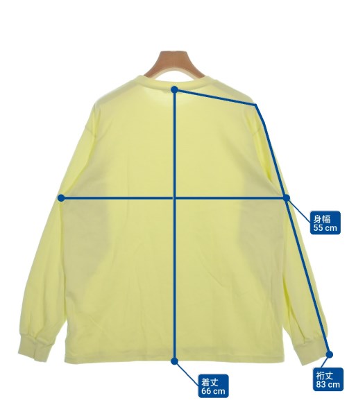 AURALEE（オーラリー）Tシャツ・カットソー 黄 サイズ:1(M位) レディース/2200647810071