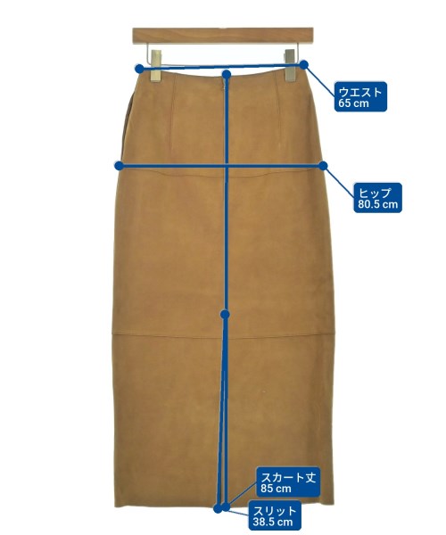 AURALEE（オーラリー）ひざ丈スカート ベージュ サイズ:0(XS位) レディース/2200653627069