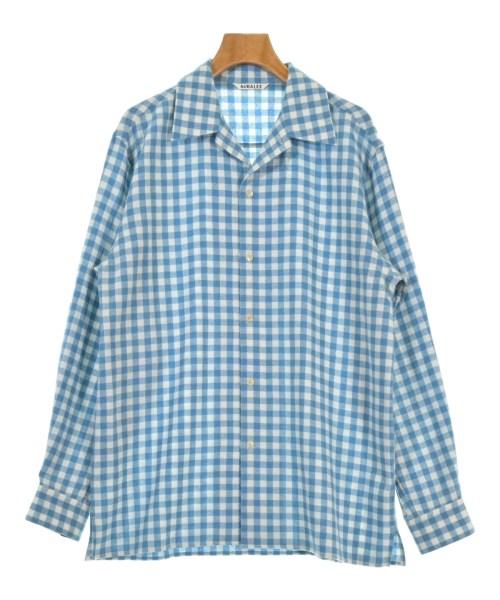 AURALEE(オーラリー)カジュアルシャツ 青 サイズ:1(M位)/2200665058141