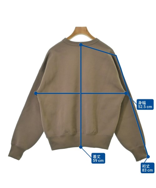 AURALEE（オーラリー）スウェット 茶 サイズ:0(S位) レディース/2200669614015