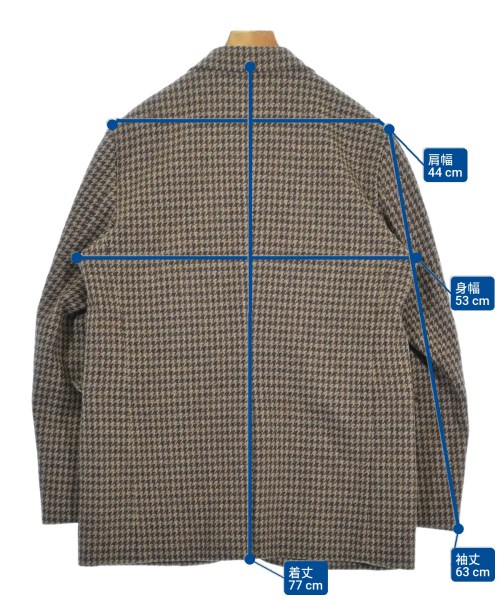 AURALEE（オーラリー）テーラードジャケット 茶 サイズ:1(M位) レディース/2200647823019