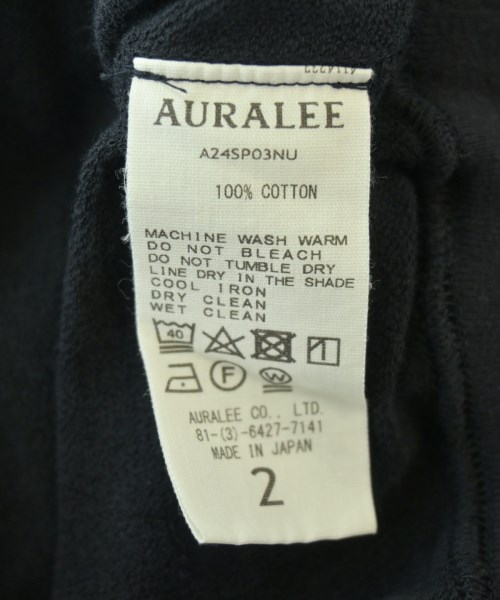 AURALEE（オーラリー）Tシャツ・カットソー 黒 サイズ:2(L位) レディース/2200716576051