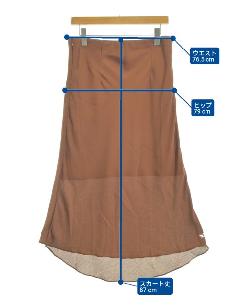 DESIGNERS REMIX（デザイナーズリミックス）ロング・マキシ丈スカート 茶 サイズ:38(M位) レディース/2200639240046