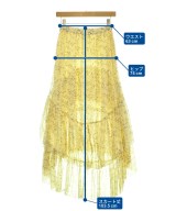 ULLA JOHNSON（ウラジョンソン）ロング・マキシ丈スカート 黄 サイズ:0(XS位) レディース/2200677106038