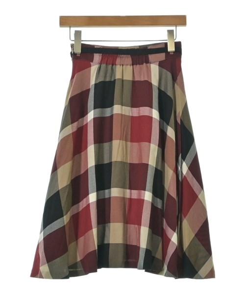 BLUE LABEL CRESTBRIDGE（ブルーレーベルクレストブリッジ）ひざ丈スカート 赤 サイズ:36(S位) レディース/2200631764014