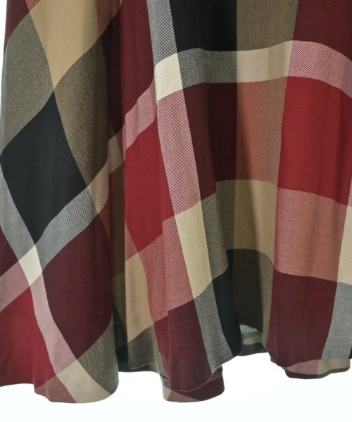 BLUE LABEL CRESTBRIDGE（ブルーレーベルクレストブリッジ）ひざ丈スカート 赤 サイズ:36(S位) レディース/2200631764014