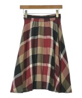 BLUE LABEL CRESTBRIDGE（ブルーレーベルクレストブリッジ）ひざ丈スカート 赤 サイズ:36(S位) レディース/2200631764014