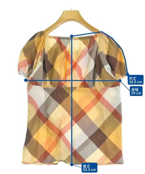 BLUE LABEL CRESTBRIDGE（ブルーレーベルクレストブリッジ）ブラウス 黄 サイズ:36(S位) レディース/2200621151039