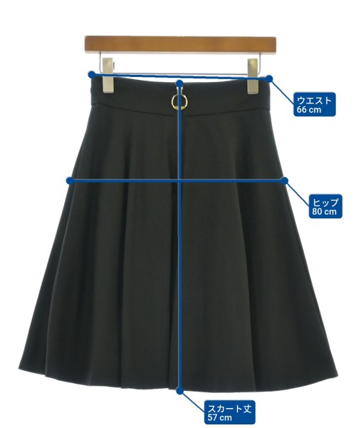 BLUE LABEL CRESTBRIDGE（ブルーレーベルクレストブリッジ）ひざ丈スカート 黒 サイズ:36(S位) レディース/2200606070034
