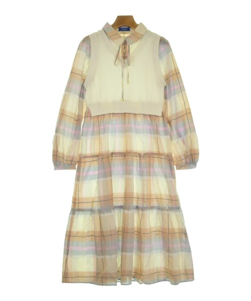 BLUE LABEL CRESTBRIDGE(ブルーレーベルクレストブリッジ)ワンピース ベージュ サイズ:36(S位)/2200657580025