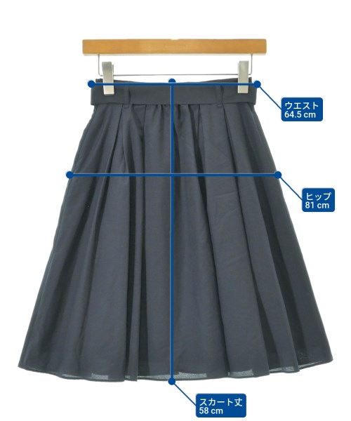 BLUE LABEL CRESTBRIDGE（ブルーレーベルクレストブリッジ）ひざ丈スカート 紺 サイズ:34(XS位) レディース/2200694092024