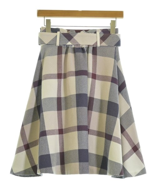 BLUE LABEL CRESTBRIDGE（ブルーレーベルクレストブリッジ）ひざ丈スカート 白 サイズ:36(S位) レディース/2200696107016
