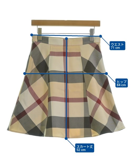 BLUE LABEL CRESTBRIDGE（ブルーレーベルクレストブリッジ）ひざ丈スカート ベージュ サイズ:40(M位) レディース/2200689374043