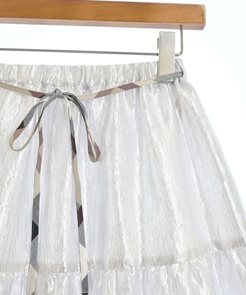 BLUE LABEL CRESTBRIDGE（ブルーレーベルクレストブリッジ）ロング・マキシ丈スカート シルバー サイズ:36(S位) レディース/2200679289050