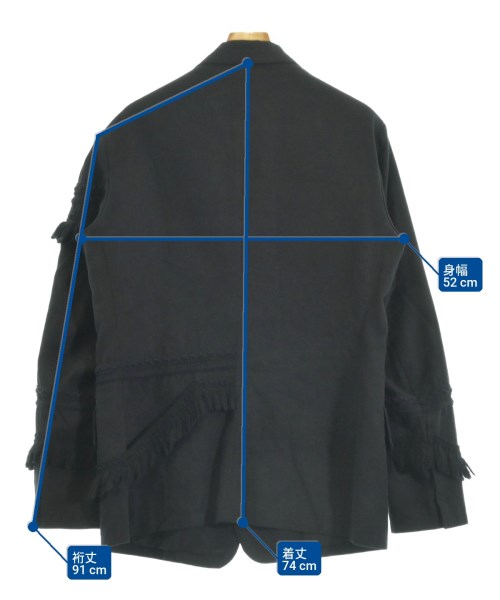 nude: masahiko maruyama（ヌードマサヒコマルヤマ）カジュアルジャケット 黒 サイズ:2(M位) メンズ/2200661837078