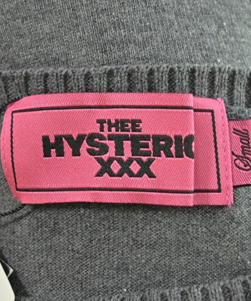 THEE HYSTERIC XXX（ジィ　ヒステリック　トリプルエックス）ニット・セーター グレー サイズ:S メンズ/2200623277089