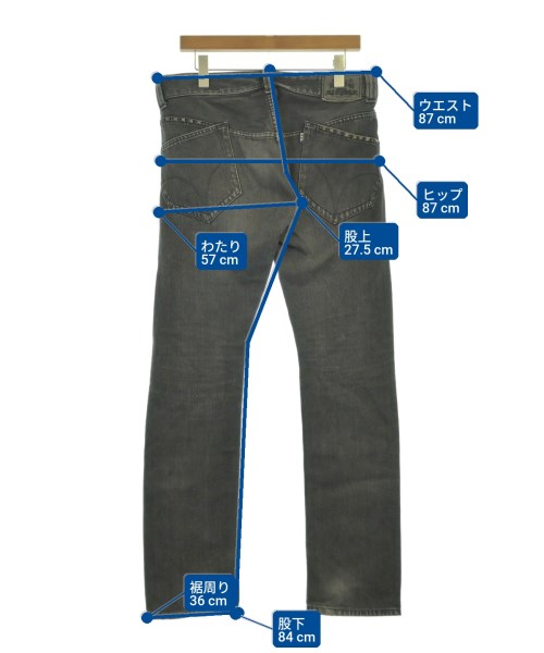 THEE HYSTERIC XXX（ジィ　ヒステリック　トリプルエックス）デニムパンツ 黒 サイズ:32(L位) メンズ/2200727223142